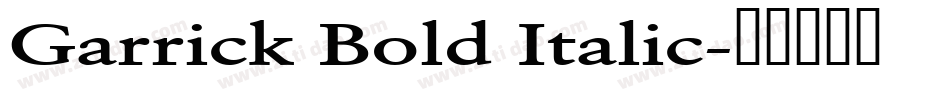 Garrick Bold Italic字体转换